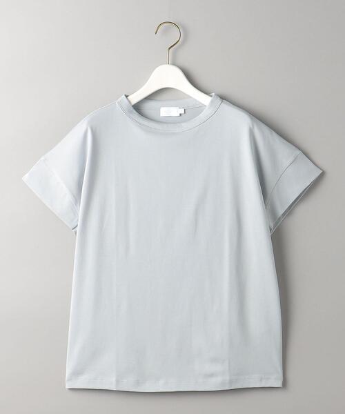 handvaerk(ハンドバーク)の「<handvaerk>ボトルネック ショートスリーブ カットソー(Tシャツ/カットソー・レディース・ナチュラル/ライトブルー/ネイビー・S)」の12枚目の写真