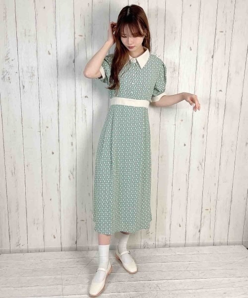 paravion（パラビオン）の「レトロワンピース（ワンピース・レディース・グリーン/ブラック・ONESIZE）」の14枚目の写真