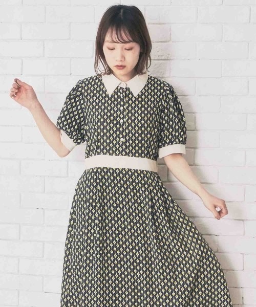 paravion（パラビオン）の「レトロワンピース（ワンピース・レディース・グリーン/ブラック・ONESIZE）」の7枚目の写真
