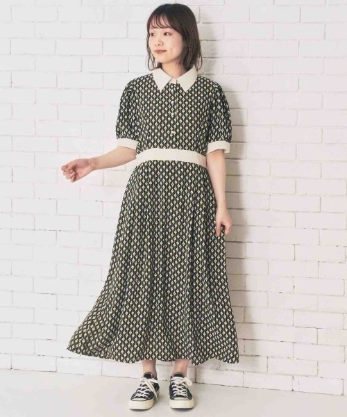 paravion（パラビオン）の「レトロワンピース（ワンピース・レディース・グリーン/ブラック・ONESIZE）」の9枚目の写真