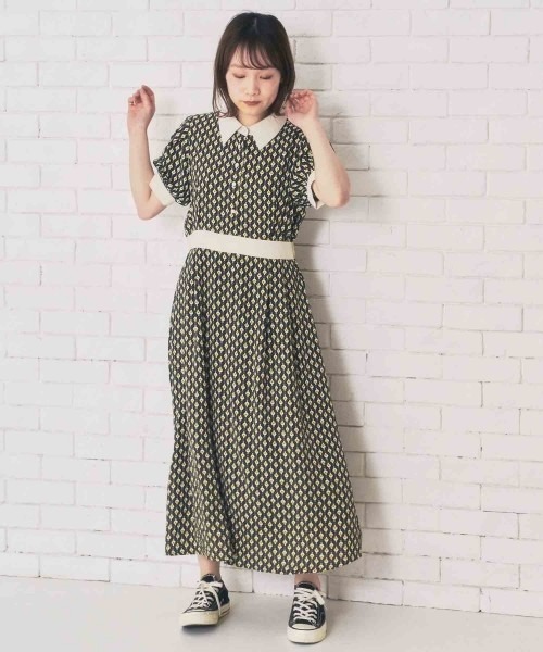 paravion（パラビオン）の「レトロワンピース（ワンピース・レディース・グリーン/ブラック・ONESIZE）」の10枚目の写真