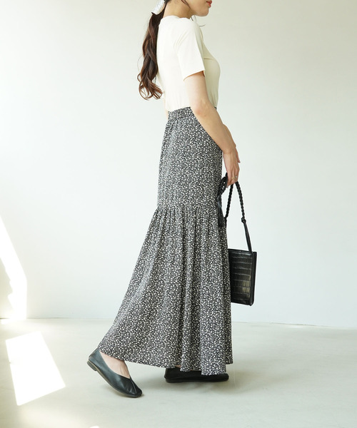 IAMUSE（アイアミューズ）の「【長め袖が二の腕を華奢見せ】テレコリブクルーネック半袖Tシャツ S0440【IAMUSE】（Tシャツ/カットソー・レディース・ブラック/アイボリー/モカ/グリーン系その他/モスグリーン/グレイッシュベージュ・FREE）」の21枚目の写真