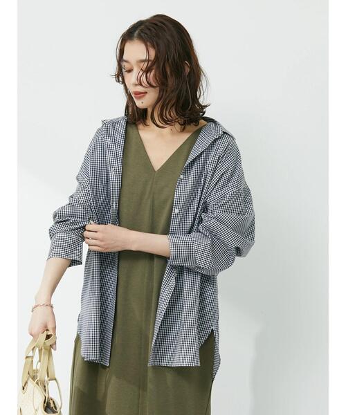 Green Parks(グリーンパークス)の「オーバーシャツ(シャツ/ブラウス・レディース・ブルー系その他6/その他5/イエロー/ダークグレー/グリーン/ブルー・FREE)」の8枚目の写真