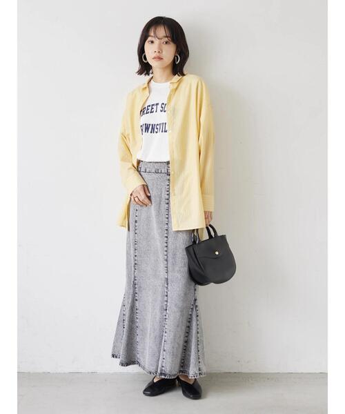 Green Parks(グリーンパークス)の「オーバーシャツ(シャツ/ブラウス・レディース・ブルー系その他6/その他5/イエロー/ダークグレー/グリーン/ブルー・FREE)」の9枚目の写真