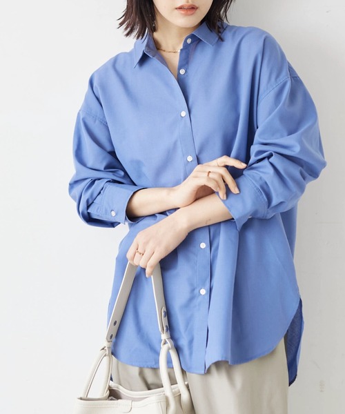 Green Parks(グリーンパークス)の「オーバーシャツ(シャツ/ブラウス・レディース・ブルー系その他6/その他5/イエロー/ダークグレー/グリーン/ブルー・FREE)」の4枚目の写真