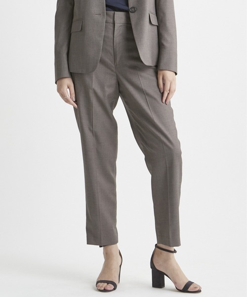 INED CLARO（イネドクラロ）の「【洗えるセットアップ】メレンゲシャーク センタープレスパンツ（スーツパンツ・レディース・ブラウン/ネイビー・7号/9号/11号）」の2枚目の写真