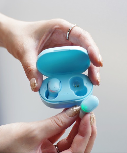 Port（ポート）の「Bluetooth5.1 ワイヤレス イヤフォン / 軽量 / IPX4 防水（ヘッドフォン/イヤホン・メンズ・ピンク/ライトグリーン/ホワイト/ライトブルー/ブラック/サックスブルー・FREE）」の4枚目の写真