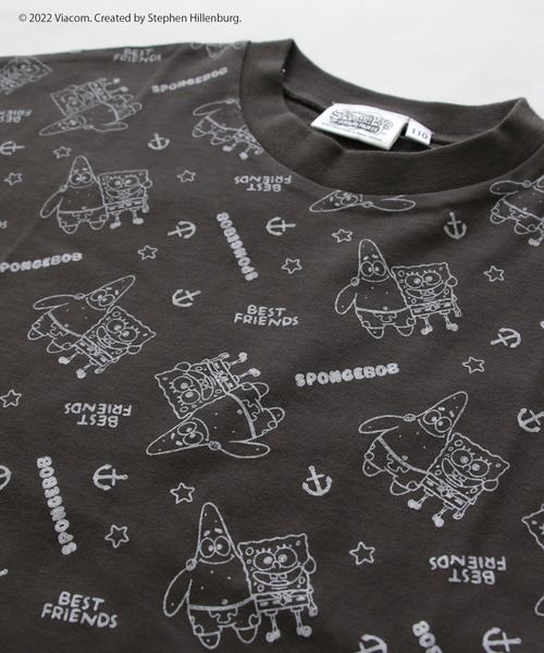 JAM & LINK（ジャムアンドリンク）の「スポンジボブ 半袖Tシャツ（Tシャツ/カットソー・キッズ・E/D/B/C/A・110cm/100cm/120cm/130cm）」の19枚目の写真