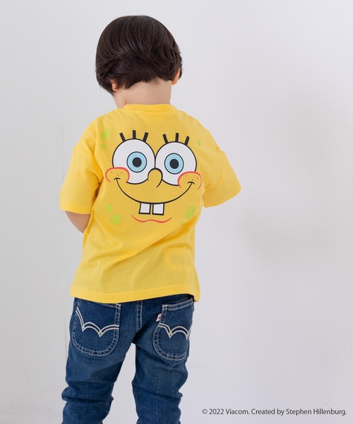 JAM & LINK（ジャムアンドリンク）の「スポンジボブ 半袖Tシャツ（Tシャツ/カットソー・キッズ・E/D/B/C/A・110cm/100cm/120cm/130cm）」の6枚目の写真