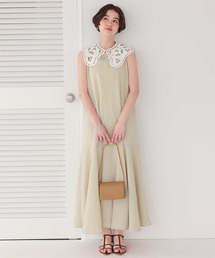 VALENTINO ノースリーブワンピース 襟付き レースつけ襟付ノースリーブワンピース（ワンピース）｜titivate