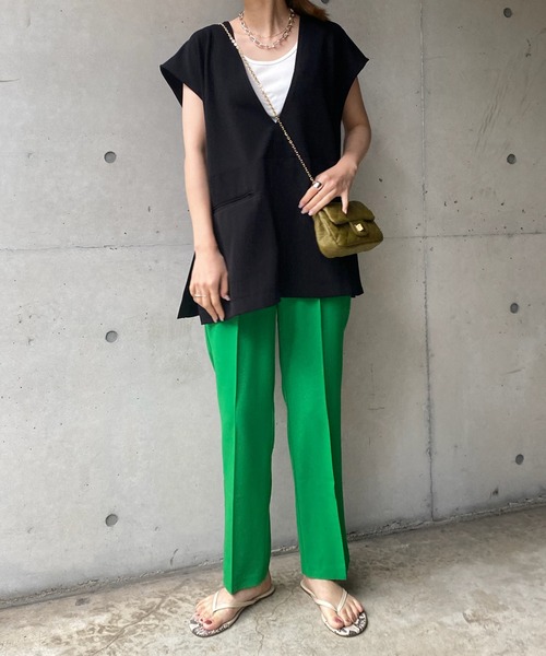 DouDou(ドゥドゥ)の「NEWセンプレソフトテーパードパンツ(その他パンツ・レディース・グリーン・38/36)」の4枚目の写真
