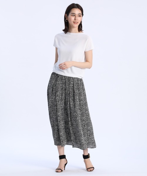 INED(イネド)の「手書き風チェックスカート(スカート・レディース・ブラック/オフホワイト・9号/7号)」の9枚目の写真