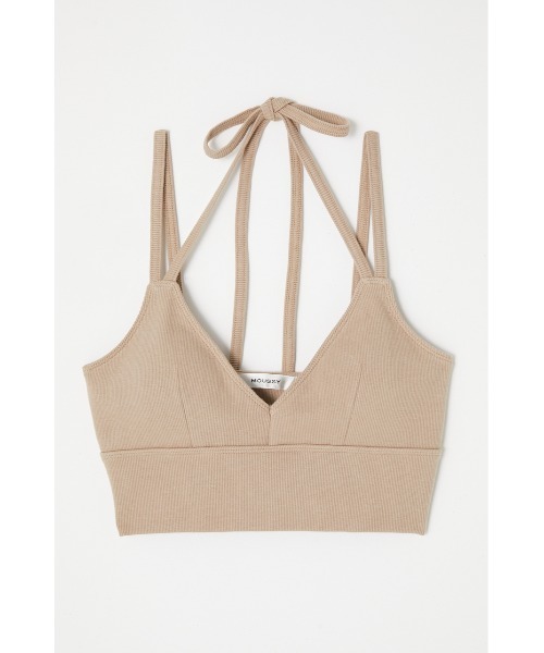 MOUSSY（マウジー）の「TWO STRAPS ブラトップ（キャミソール・レディース・ライトベージュ/ブラック・FREE）」の5枚目の写真