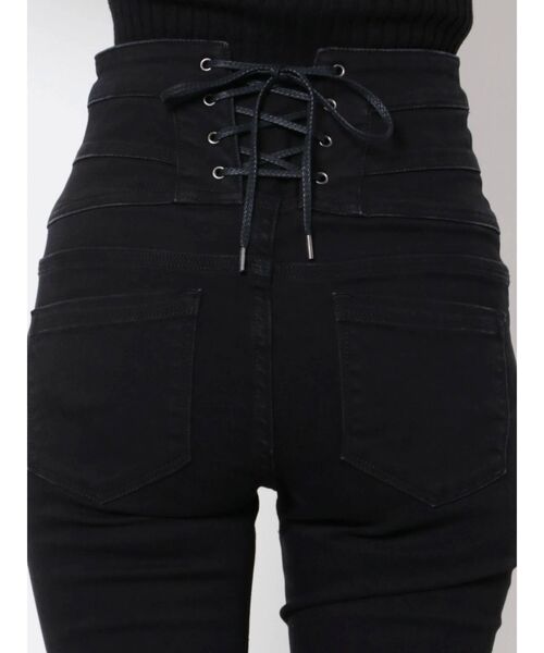 EMODA（エモダ）の「バックレースアップハイウエストパギンス（デニムパンツ・レディース・ブラック/インディゴブルー・SMALL/MEDIUM/X-SMALL）」の17枚目の写真