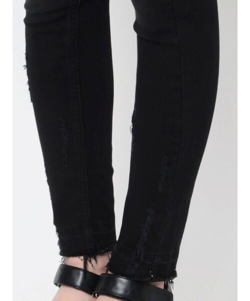 EMODA（エモダ）の「バックレースアップハイウエストパギンス（デニムパンツ・レディース・ブラック/インディゴブルー・SMALL/MEDIUM/X-SMALL）」の15枚目の写真