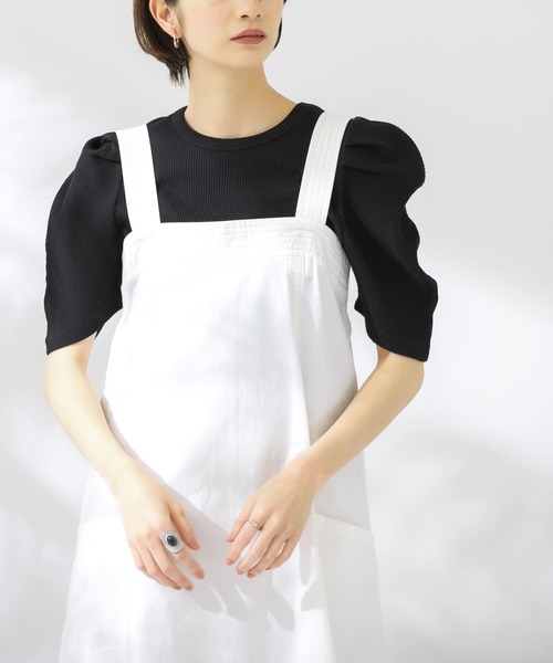 KBF（ケイビーエフ）の「パフスリーブカットソー（Tシャツ/カットソー・レディース・アイボリー/ホワイト系その他/ブラウン系その他/ブラック・ONE）」の5枚目の写真