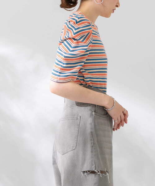 KBF（ケイビーエフ）の「パフスリーブカットソー（Tシャツ/カットソー・レディース・アイボリー/ホワイト系その他/ブラウン系その他/ブラック・ONE）」の14枚目の写真