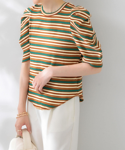 KBF（ケイビーエフ）の「パフスリーブカットソー（Tシャツ/カットソー・レディース・アイボリー/ホワイト系その他/ブラウン系その他/ブラック・ONE）」の11枚目の写真