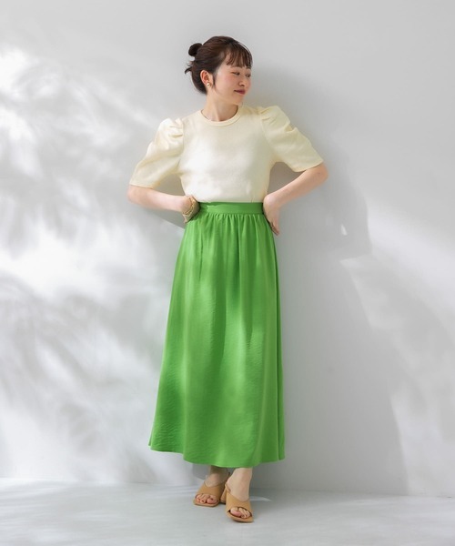 KBF（ケイビーエフ）の「パフスリーブカットソー（Tシャツ/カットソー・レディース・アイボリー/ホワイト系その他/ブラウン系その他/ブラック・ONE）」の8枚目の写真