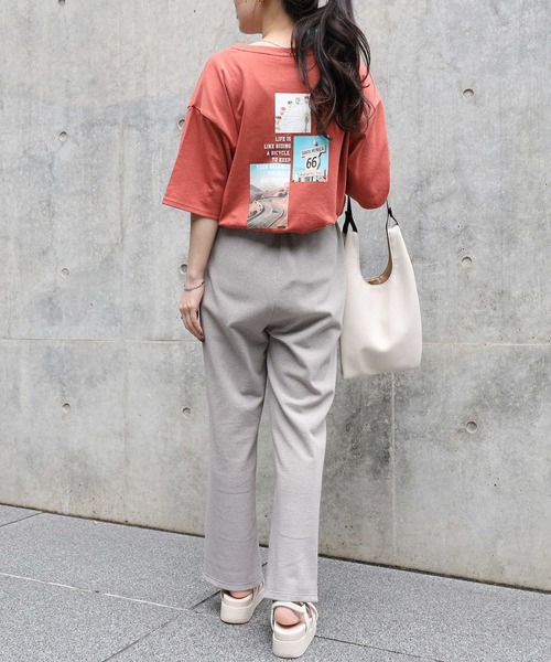 HONEYSUCKLE ROSE（ハニーサックルローズ）の「【HONEYSUCKLE ROSE】バックフォトＴシャツ（Tシャツ/カットソー・レディース・オフホワイト/オレンジ/ホワイト・M/L）」の15枚目の写真