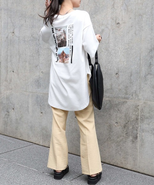 HONEYSUCKLE ROSE（ハニーサックルローズ）の「【HONEYSUCKLE ROSE】バックフォトＴシャツ（Tシャツ/カットソー・レディース・オフホワイト/オレンジ/ホワイト・M/L）」の20枚目の写真