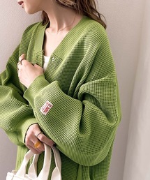 《JaVaジャバ コラボ》新触感!軽量ワッフルニットカーディガン