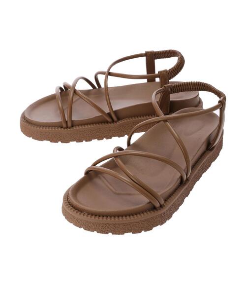 minia（ミニア）の「・minia ナローストラップサンダル（サンダル・レディース・ブラック/モカ・LL/S/M/L）」の10枚目の写真