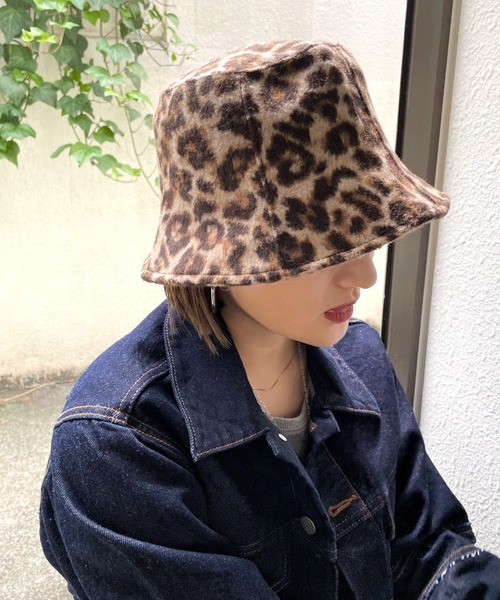 WHO'S WHO gallery（フーズフーギャラリー）の「パターンバケハ（ハット・レディース・レオパード/ゼブラ・FREE）」の2枚目の写真