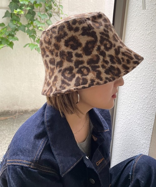 WHO'S WHO gallery（フーズフーギャラリー）の「パターンバケハ（ハット・レディース・レオパード/ゼブラ・FREE）」の3枚目の写真