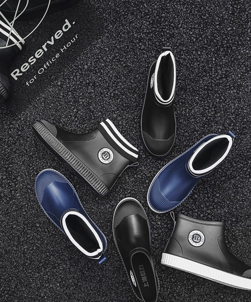 aimoha（アイモハ）の「レインブーツ メンズ ショート（レインシューズ・メンズ・ブラック系その他2/ブラック系その他/ネイビー・27.0cm/24.5cm/26.5cm/25.5cm/26.0cm/25.0cm）」の21枚目の写真