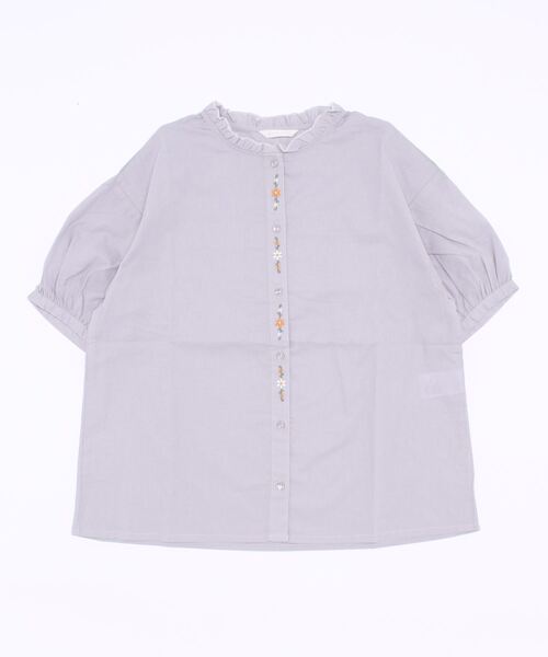 ehka sopo（エヘカソポ）の「前立て刺繍ブラウス（シャツ/ブラウス・レディース・ブラック/グレー/オフホワイト/キナリ・ﾌﾘ-）」の4枚目の写真