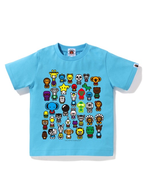 A BATHING APE（アベイシングエイプ）の「A TO Z TEE K（Tシャツ/カットソー・キッズ・パープル/サックスブルー/ピンク/イエロー/グリーン・130/140/100/110/90/120）」の2枚目の写真