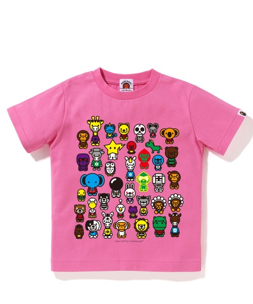 A BATHING APE（アベイシングエイプ）の「A TO Z TEE K（Tシャツ/カットソー・キッズ・パープル/サックスブルー/ピンク/イエロー/グリーン・130/140/100/110/90/120）」の5枚目の写真