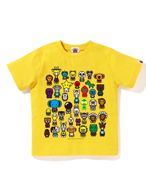 A BATHING APE（アベイシングエイプ）の「A TO Z TEE K（Tシャツ/カットソー・キッズ・パープル/サックスブルー/ピンク/イエロー/グリーン・130/140/100/110/90/120）」の4枚目の写真