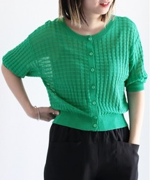 cepo | シアーワッフルニットカーディガン(カーディガン/ボレロ)