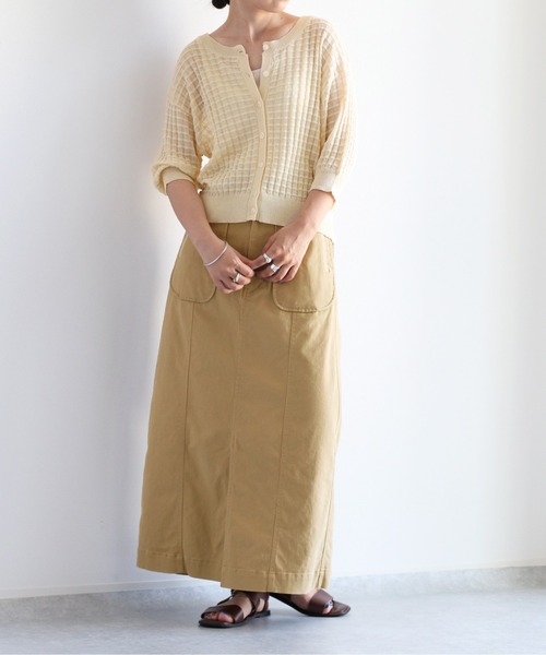 cepo（セポ）の「シアーワッフルニットカーディガン（カーディガン/ボレロ・レディース・ブラック/レッド/オフホワイト/グリーン・M）」の18枚目の写真