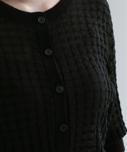 cepo（セポ）の「シアーワッフルニットカーディガン（カーディガン/ボレロ・レディース・ブラック/レッド/オフホワイト/グリーン・M）」の19枚目の写真