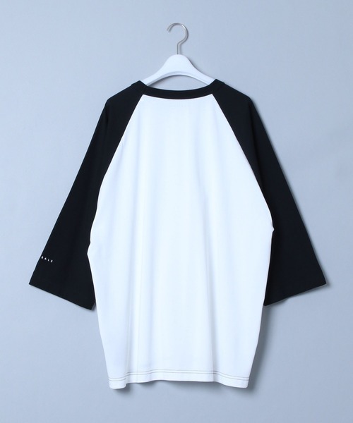 NUMERALS（ヌメラルズ）の「[NUMERALS]COOLMAXラグランTシャツ（Tシャツ/カットソー・メンズ・ホワイト/ブラック/マスタード・MEDIUM/LARGE）」の5枚目の写真