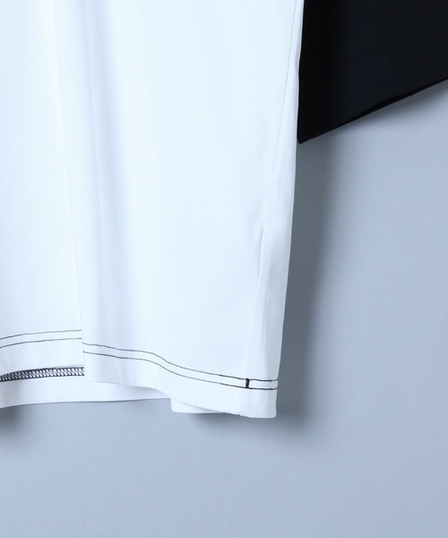NUMERALS（ヌメラルズ）の「[NUMERALS]COOLMAXラグランTシャツ（Tシャツ/カットソー・メンズ・ホワイト/ブラック/マスタード・MEDIUM/LARGE）」の8枚目の写真