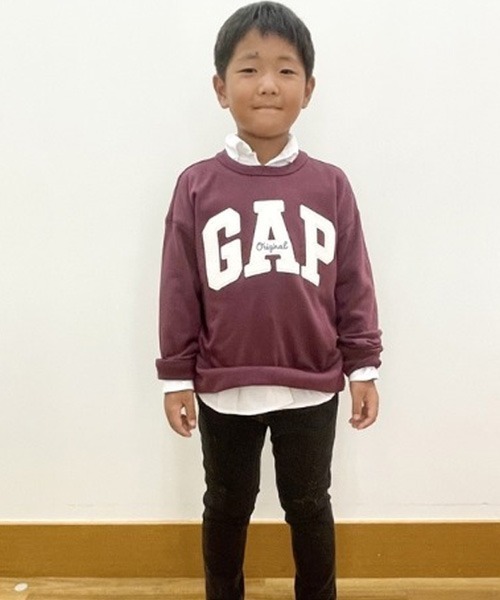 GAP（ギャップ）の「フレンチテリー GAPロゴスウェットシャツ (キッズ)（スウェット・キッズ・ネイビー/その他・S/M/L/XL/XS/XXL）」の3枚目の写真