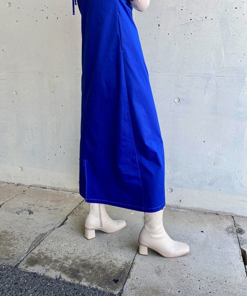y/m by RIKA（イムバイリカ）の「スクエアショートブーツ（ブーツ・レディース・アイボリー/ブラック・MEDIUM/LARGE/SMALL）」の8枚目の写真