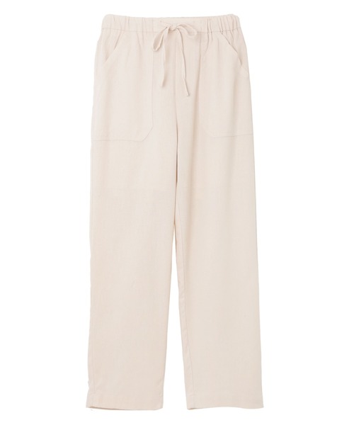 andme(アンドミー)の「リネンブレンドイージーベイカーパンツ(その他パンツ・レディース・ブラック/グレイッシュベージュ/キナリ/グリーン/ライトカーキ・M/L)」の10枚目の写真