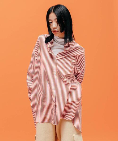 CITEN（シテン）の「＜CITEN＞ストライプ オーバーシャツ