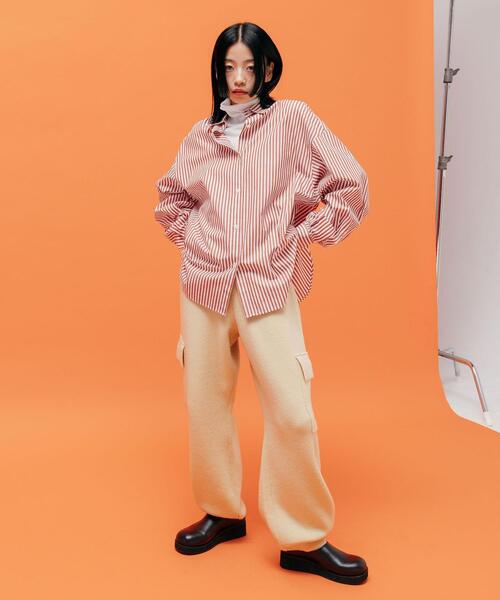 CITEN(シテン)の「<CITEN>ストライプ オーバーシャツ(シャツ/ブラウス・レディース・ブラウン/ロイヤルブルー・FREE)」の10枚目の写真