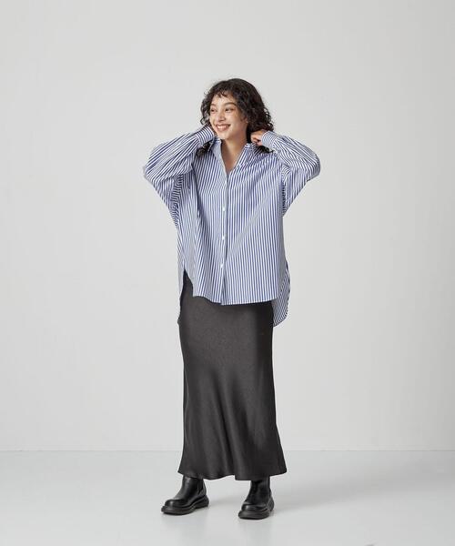 CITEN(シテン)の「<CITEN>ストライプ オーバーシャツ(シャツ/ブラウス・レディース・ブラウン/ロイヤルブルー・FREE)」の15枚目の写真
