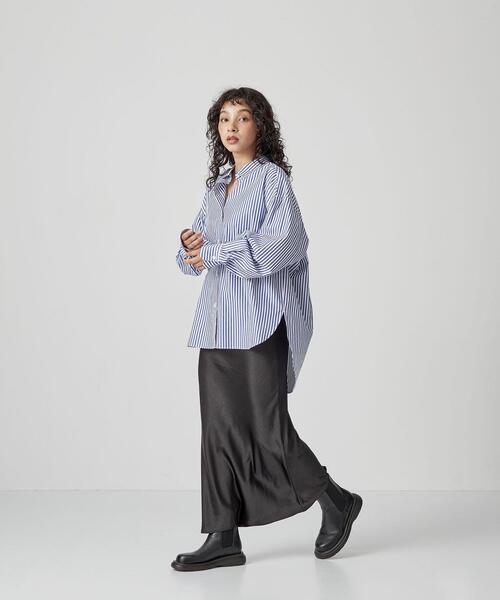CITEN(シテン)の「<CITEN>ストライプ オーバーシャツ(シャツ/ブラウス・レディース・ブラウン/ロイヤルブルー・FREE)」の17枚目の写真
