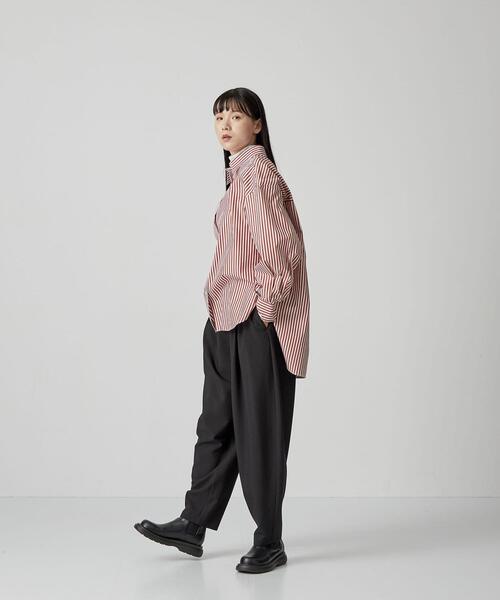 CITEN(シテン)の「<CITEN>ストライプ オーバーシャツ(シャツ/ブラウス・レディース・ブラウン/ロイヤルブルー・FREE)」の21枚目の写真