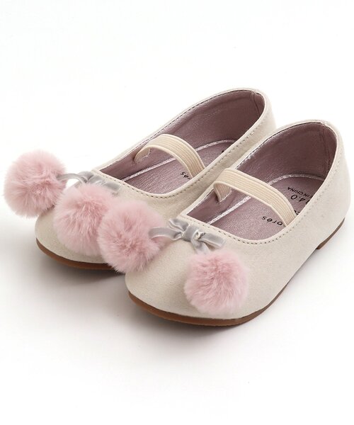 apres les cours（アプレレクール）の「さくらんぼパンプス（パンプス・キッズ・アイボリー/ブラウン・15 /14/18/17/16/19）」の2枚目の写真