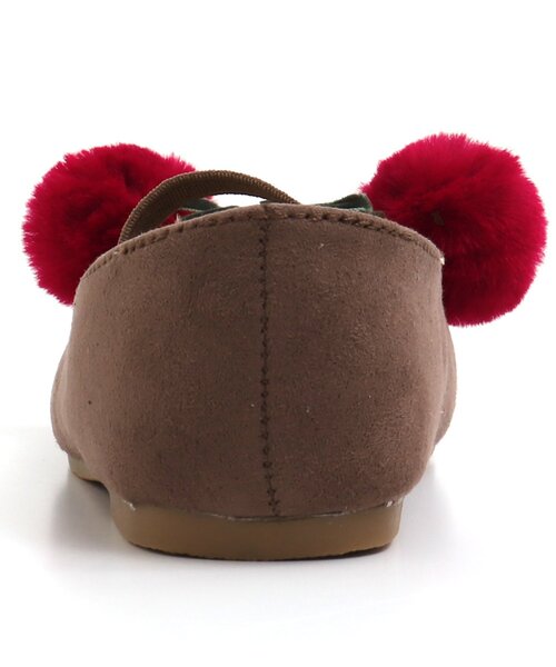 apres les cours（アプレレクール）の「さくらんぼパンプス（パンプス・キッズ・アイボリー/ブラウン・15 /14/18/17/16/19）」の3枚目の写真