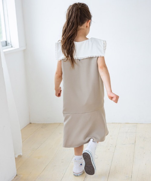 lulpini（ルルピー二）の「kids マーメイドジャンパースカート（ジャンパースカート・キッズ・ライトベージュ/サックスブルー/ピンク・S/M/L）」の17枚目の写真